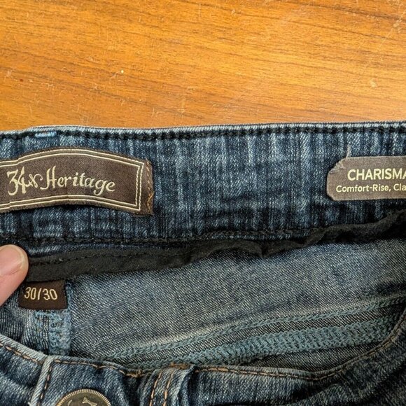 34 Heritage Jeans Mens 30x30 Charisma Comfort Rise Classic Blue Denim Casual - Picture 7 of 14